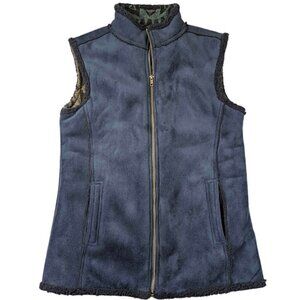 Red‎ River Outfitters Full Zip Vest Womens Small Blue Aztec Southwest Lining